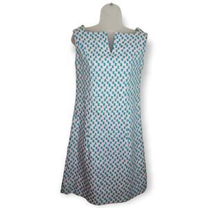 Vintage Blue & Teal Patterned Mini Dress